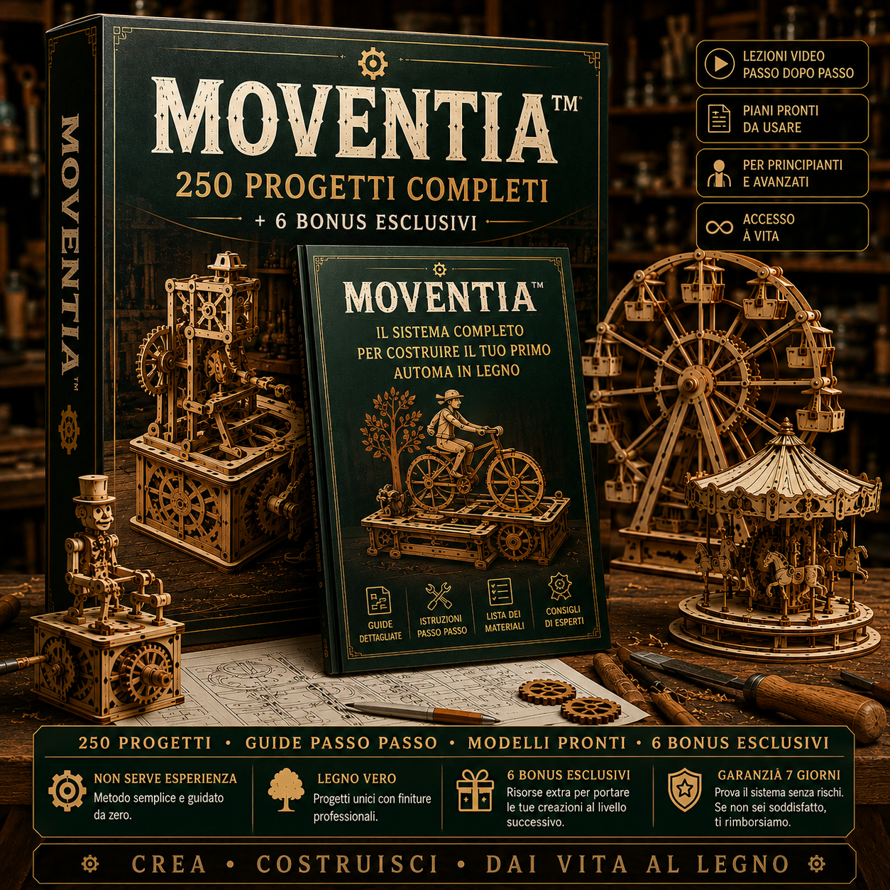 MOVENTIA 250 Progetti di Automi in Legno