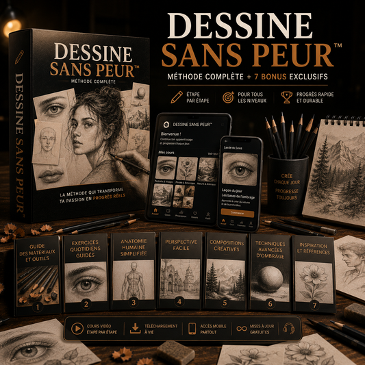 DESSINE SANS PEUR™ Méthode complète + 7 bonus exclusifs