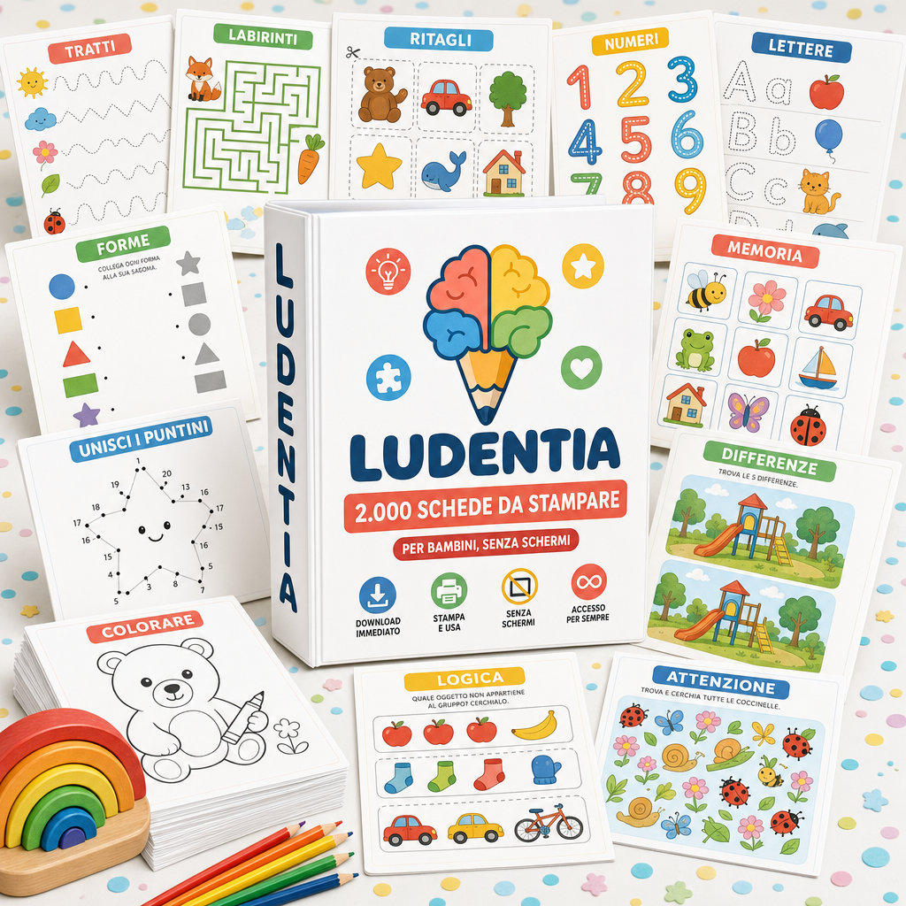 LUDENTIA — 2.000 schede da stampare + l'app