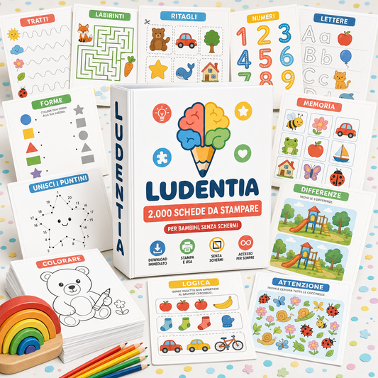 LUDENTIA — 2.000 schede da stampare + l'app